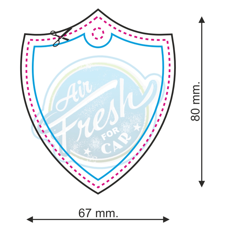 Lufterfrischer Form Nr. 024 Schild