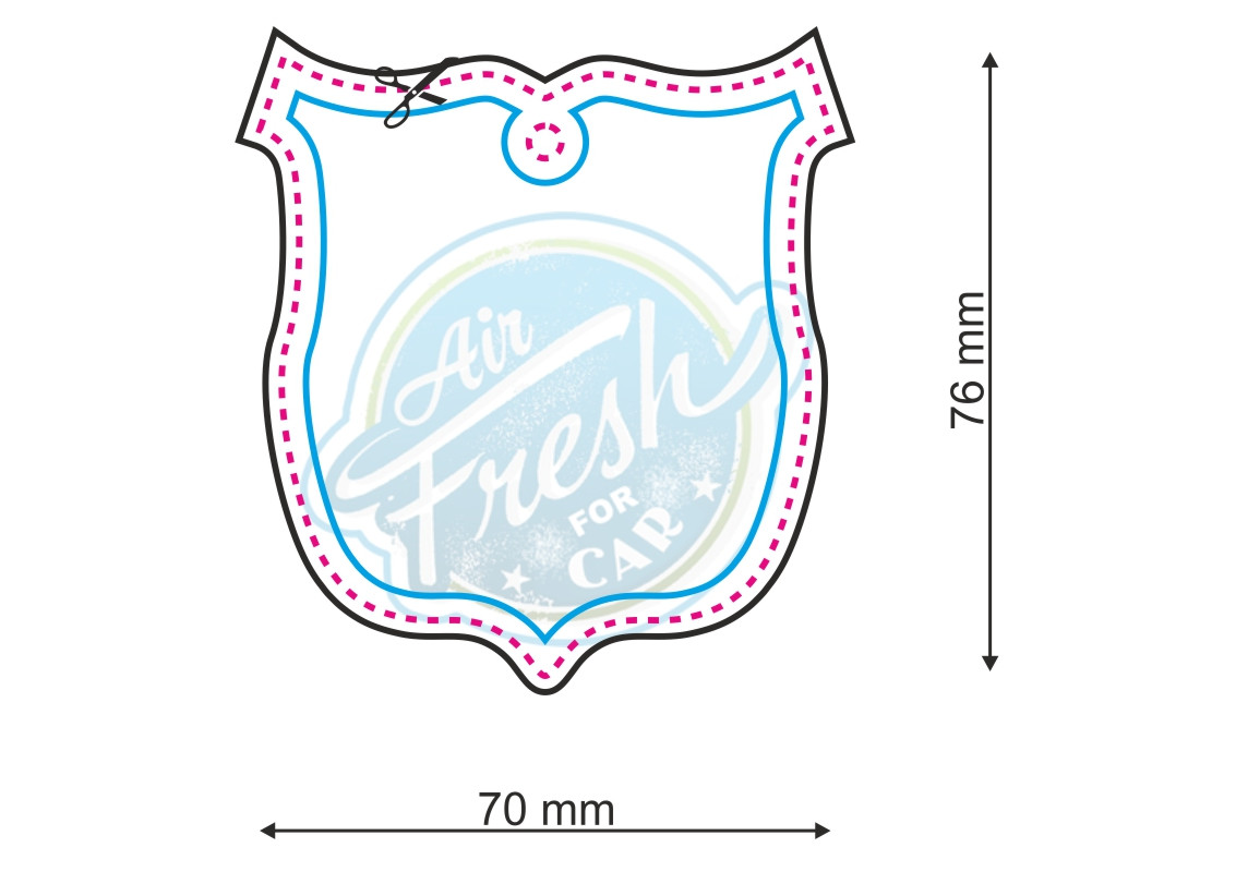 Duftbaum eigene Stanzform mit Logo