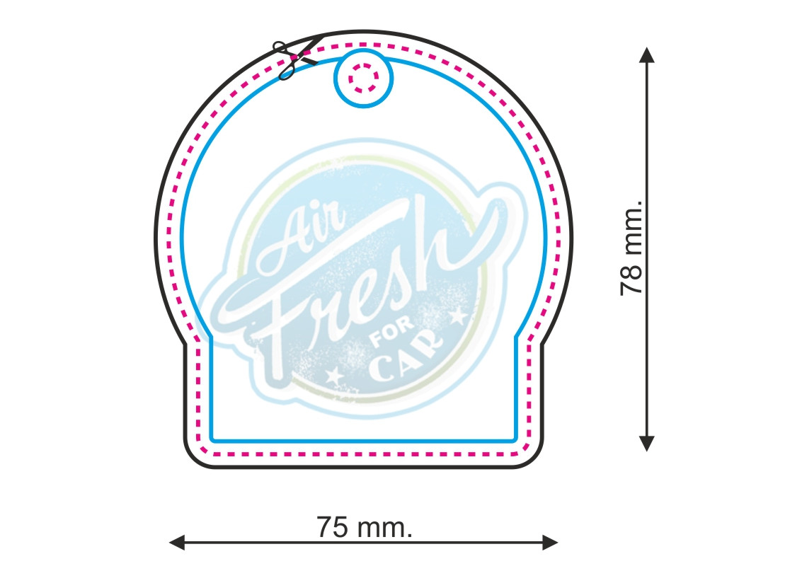 Duftbaum eigene Stanzform mit Logo